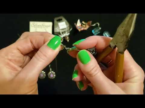 ASMR | Converting Pierced Earrings to Clip-Ons 4-16-2022 (Soft Spoken)