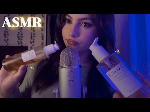 ASMR | My Skincare Collection🫧 (tapping, whispering, mouthsounds…)