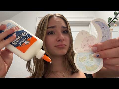 asmr mean girl glues drawings on ur face