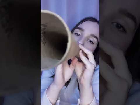 ASMR COM TUBINHO DE PAPEL TOALHA #shorts #asmr #asmrsounds #asmrvideo