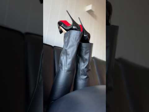 Louboutin Heels & Leather #heels #highhheels #louboutin #asmrsounds #outfit