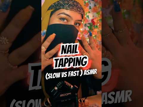 Slow vs Fast Nail tapping ASMR #asmr #tingles #triggersforsleep #fyp