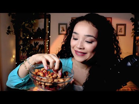 ASMR Crocante, Degustação de Castanhas Caramelizadas 🌰