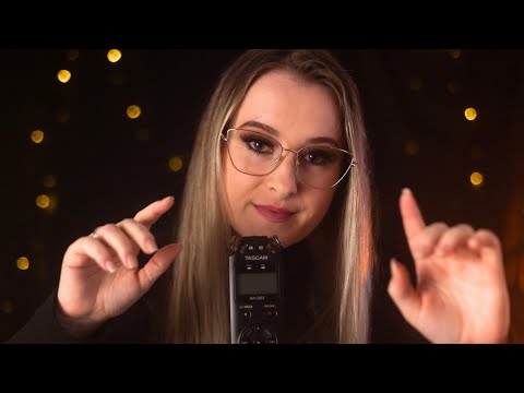 ASMR TASCAM | SONS DE BOCA e CONTAGEM REGRESSIVA com MÚSICA DE FUNDO | TOQUES NA TELA | FUNDO PRETO