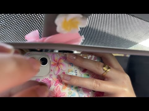 ASMR in my CAR 🚘 Tapping & scratching 💗 No talking 🎀 LOFI