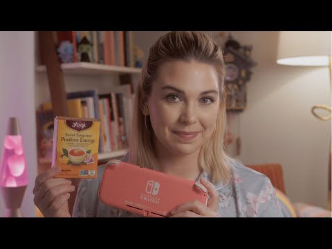 ASMR Soft Spoken | Real Thunderstorm ⛈ | Playing Gris Nintendo Switch 🎮 and Sipping Tea ☕️