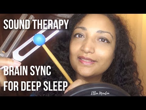 ASMR tuning fork sound therapy for deep sleep *brain hemispheres balancing
