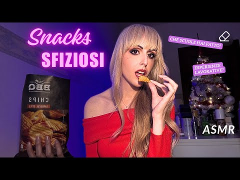 ASSAGGIO SNACKS SFIZIOSI & VI RISPONDO😋🍟🥨 {ASMR ita} #eatingsounds 