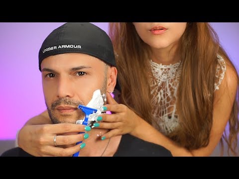 ASMR | Mi primer corte de barba y afeitado REAL | ASMR Español | Asmr with Sasha