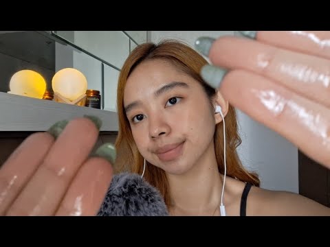 ASMR giving u oil face massage for sleep 😴