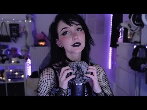 ASMR ☾ just fluffy mic scratching ☁️ fast & slow, intense & soft