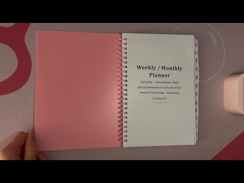 ASMR Flipping Through A 2025 Planner (No Talking)