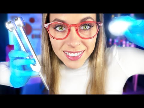 ASMR Nurse Exam YOU CAN CLOSE YOUR EYES, Cranial Nerve, Ear Cleaning, Eye, Ear Exam, ASMR For Sleep