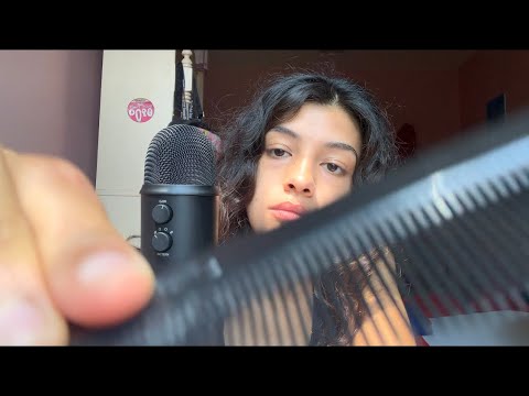 ASMR Clipping Back Your Hair 💆🏽‍♀️ (Personal Attention, Hair Clipping, Combing, Whispering)