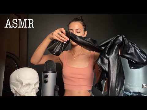 КОЖАННЫЙ АСМР/РЕМЕНЬ, БАЙКЕРСКАЯ КУРТКА, БОТИНКИ/LEATHER ASMR