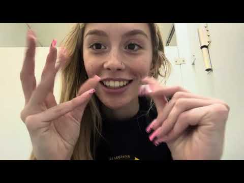 Sneaking asmr in the bathroom at work 💕💕 lots of mouth and hand sounds! fast & aggressive 🤗☀️