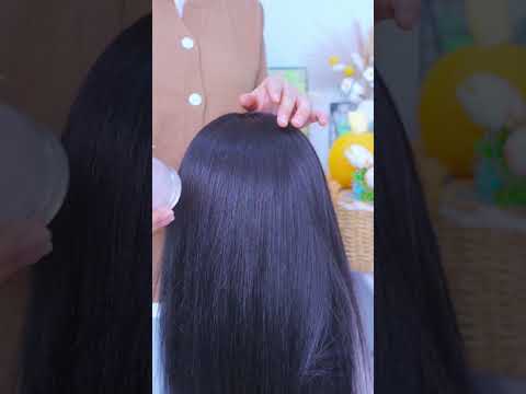 hair care asmr and hair play