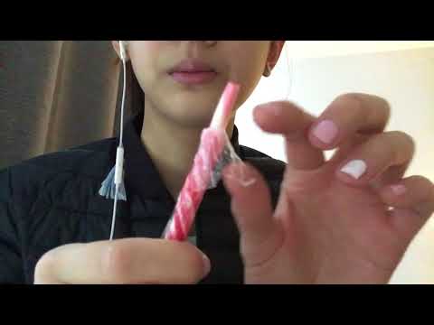 ASMR candy cane licking