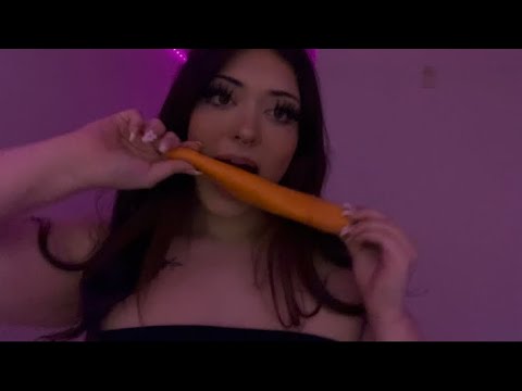 ASMR with a fake carrot 🥕