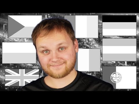 Do you know all European flags even in Black & White? 🤔 | ASMR