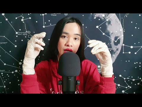 ASMR Inaudible and Unintelligible Whispering with Latex Gloves