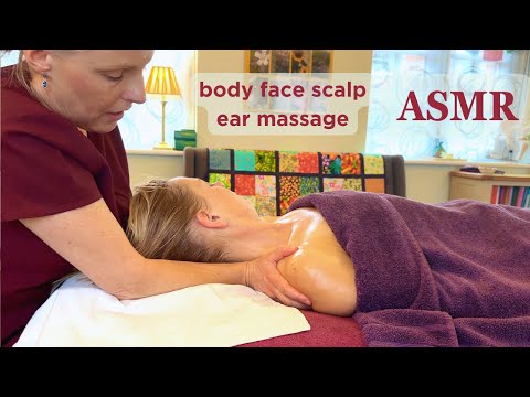 ASMR Sleepy Aromatherapy Body Face & Scalp Massage + Kinesiology | Unintentional ASMR Real Person