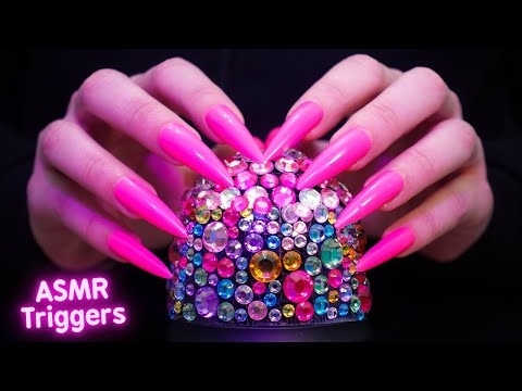 ASMR Scratching , Tapping & Massage with DIFFERENT Mics , Items & Nails 💗 No Talking for Sleep 😴 4K