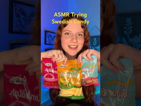 ASMR Trying Swedish Candy 🍬 #asmr #asmrvideo #asmreating #asmrshorts