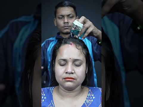 She Recived Smooth Head Massage ASMR #shorts