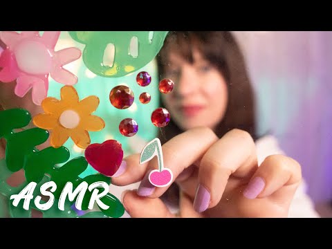 ASMR FR | 🌷 Je colle un petit jardin paisible sur ton visage 🍀 (avec la vitre)