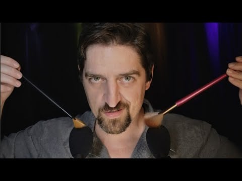 ASMR Binaural Brushes & Breathing (with Mouth Sounds) 🖌️🫁🫦