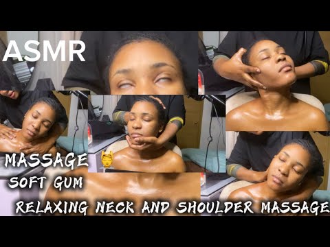 ASMR💫RELAXING NECK AND SHOULDER MASSAGE ( oily) 