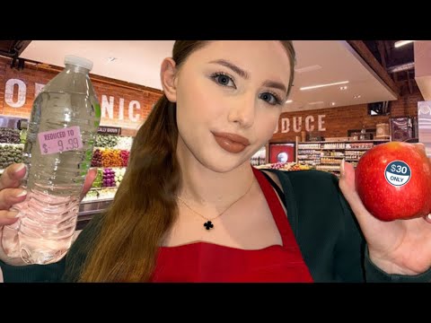 ASMR Roleplay | Friendly Luxury Grocery Store Cashier 🥬💵🍓