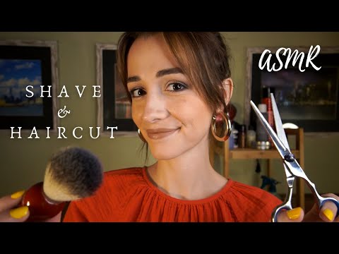 ASMR Roleplay | Barber Shop Wet Shave & Haircut 💈 (Binaural, Whispered)