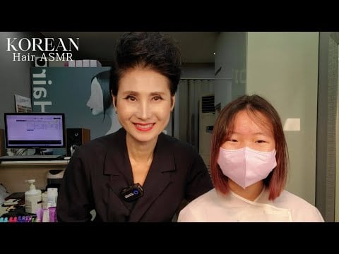 미용실 ASMR 수평단발/ 탈색모 #염색토닝 상큼하고 발랄하게~ Horizontal short/bleached hair #dye toning, fresh and lively~