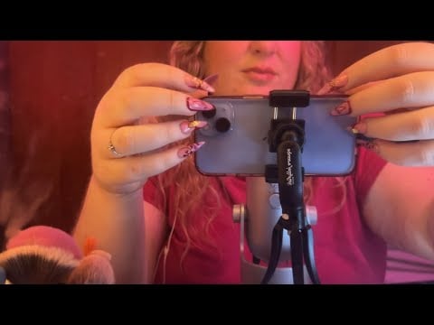 ASMR Back Camera Tapping & Clicky Whisper Ramble 💕
