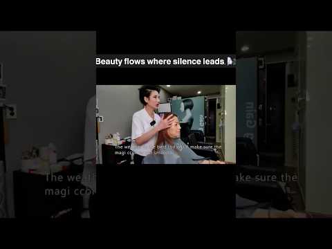 Hair salon ASMR activation of vision and hearing #Magic Straight, glossy and smooth