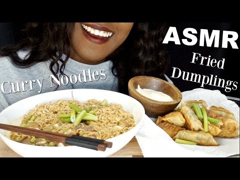 🌱ASMR Chinese 拉麵 Pan Fried Dumplings And Curry Kapitan Noodles  라면