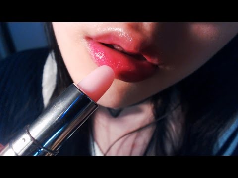 Korean ASMR 립제품 발라보며 입소리 Mouth smacking, Mouth sound, Tongue Clicking, Lip sound