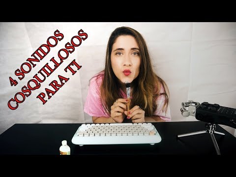 ⭐️ ASMR Español ⭐️ 4 SONIDOS COSQUILLOSOS para dormir en pocos minutos