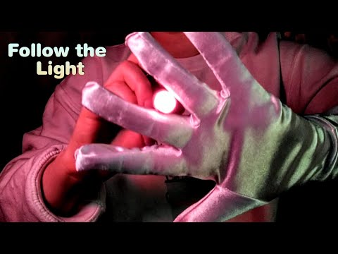 ASMR Follow the Light 🌸 Slow & Relaxing 🧤 Satin Glove | Visual Triggers | Soft Speaking | Rain