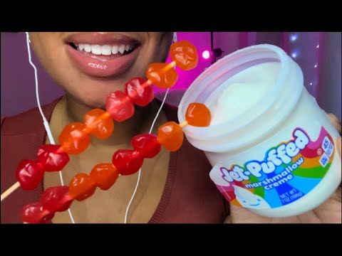 ASMR | Marshmallows Fluff & Gushers Candy 🍬