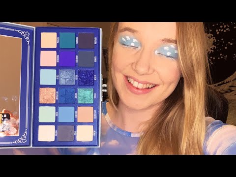 ASMR Doing My Makeup ☁️ Cloudy Sky Eyeshadow Art (Whispered)