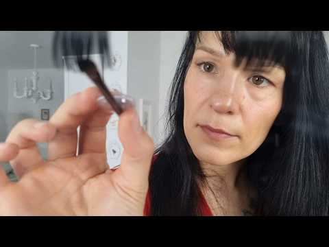beard shave & lashes ASMR
