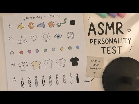 ASMR Personality Test | For Sleep and Relaxation!