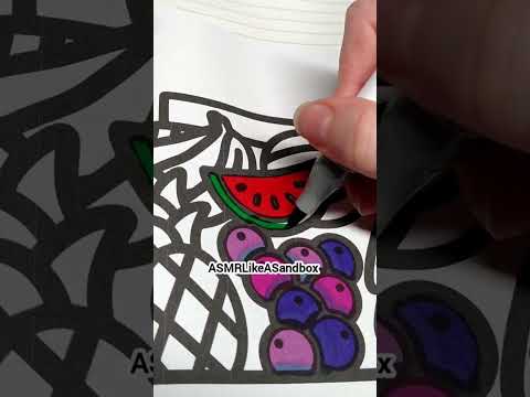 Color With Me ASMR - WATERMELON 🍉 #asmrlikeasandbox #relaxing #asmrtriggers #coloring