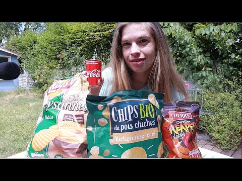 [ASMR] Apéro Jardin - dégustations chips !
