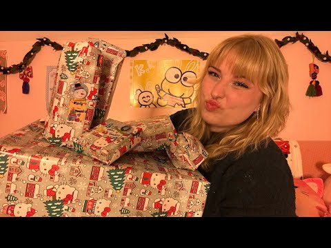 ASMR Wrapping Presents! 🎁 Rambling and Crinkly Paper Folding + Random Triggers ☃️✨