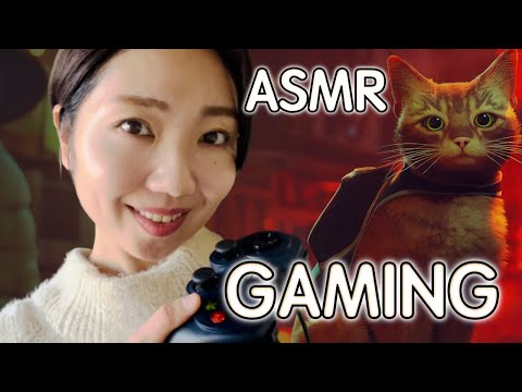 【ASMR】寝落ちできるアドベンチャーゲーム『Stray』[ささやきゲーム実況]  Stray ASMR 🐈 [Soft spoken voice over, relaxing, fun]