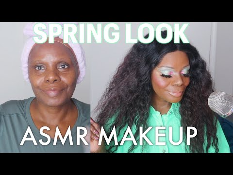 IRIDESCENT SPRING LOOK ASMR MAKEUP TUTORIAL